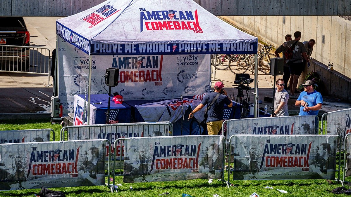 La scène du meurtre de Charlie Kirk dans l'Utah