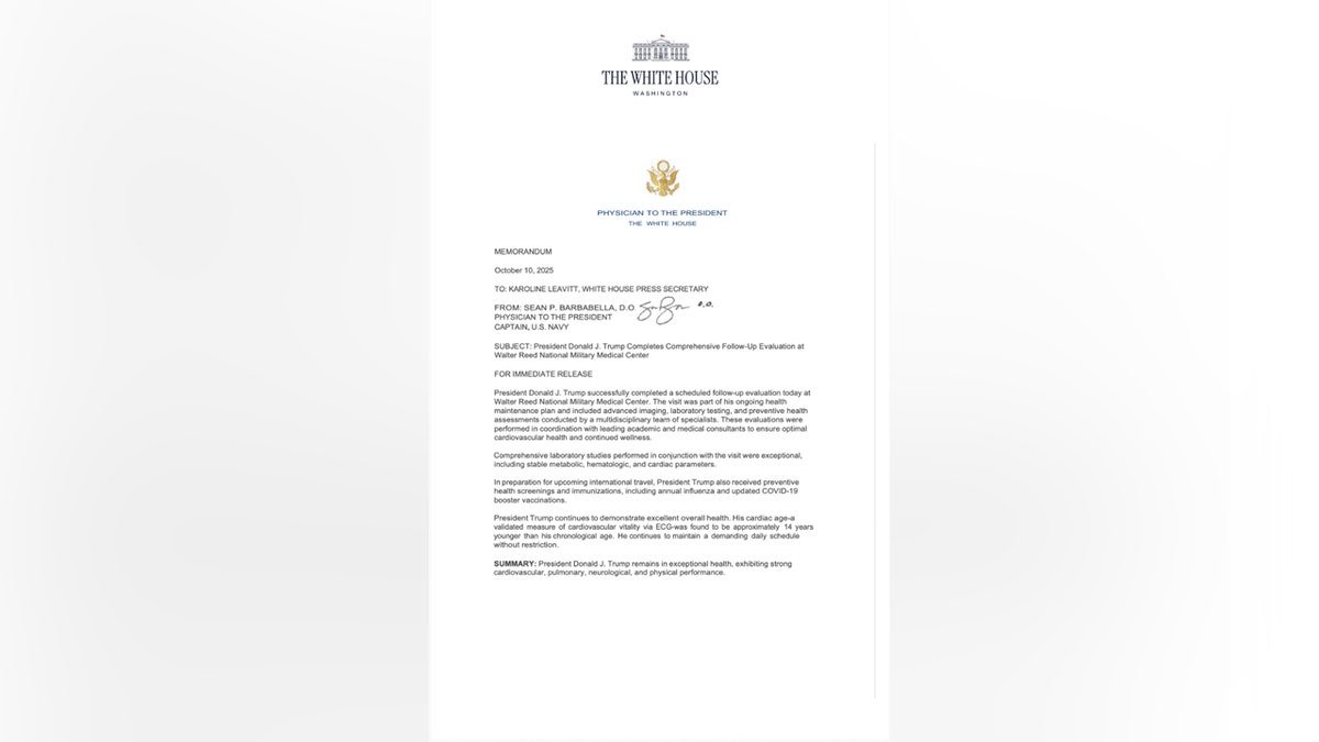 Un mémo du médecin au président