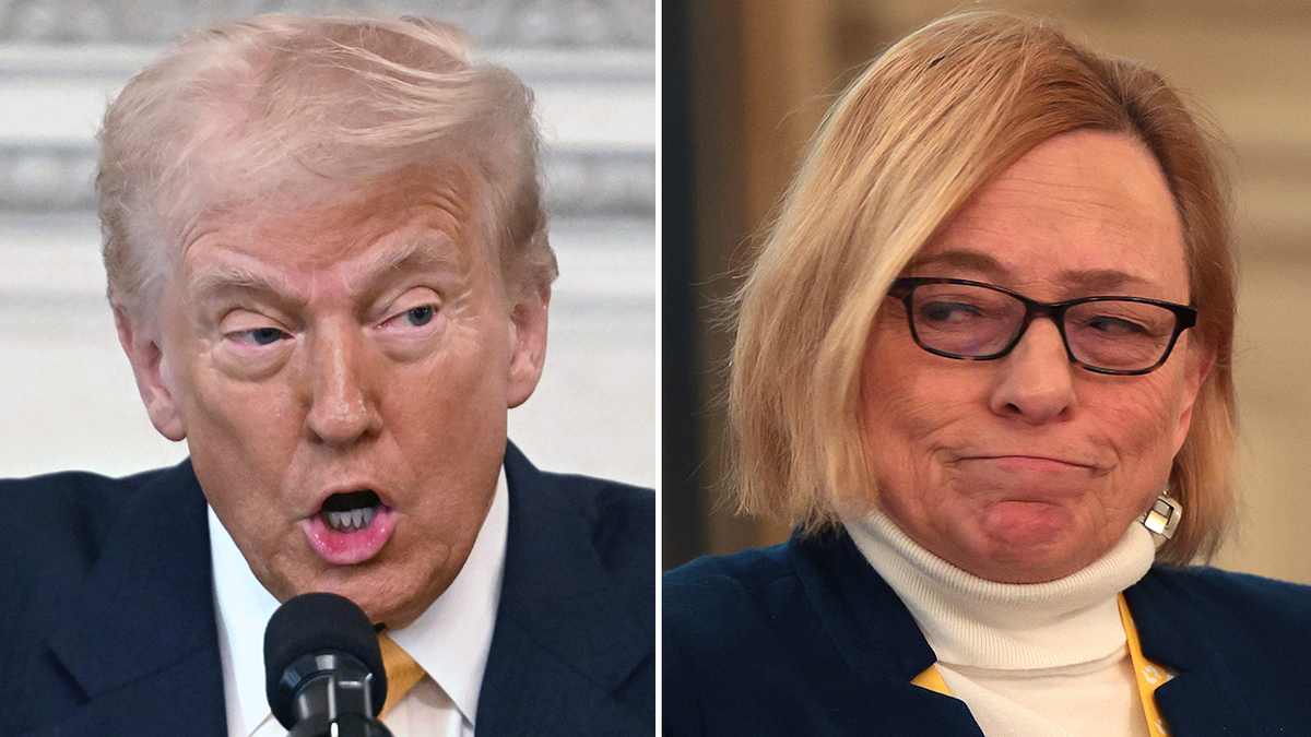 Le président Donald Trump et la gouverneure du Maine Janet Mills